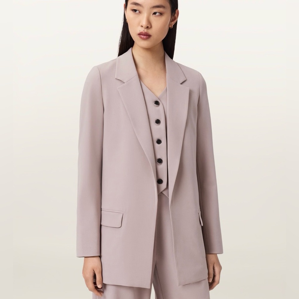 AllSaints Aleida Lilac Pink Tri Blazer Size US 6